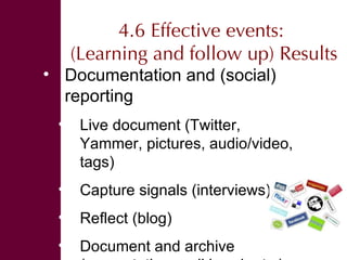 Organizing effective events and conversations 