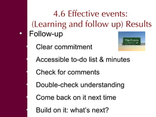 Organizing effective events and conversations 