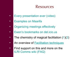 Organizing effective events and conversations 