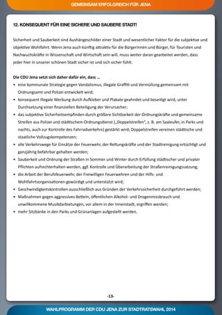Kommunalwahlprogramm 2014 der CDU Jena
