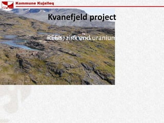 Kvanefjeld project
REE’s, zink and uranium
 