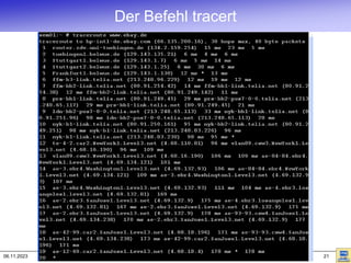 06.11.2023 Kommunikation von Rechnern 21
Der Befehl tracert
 