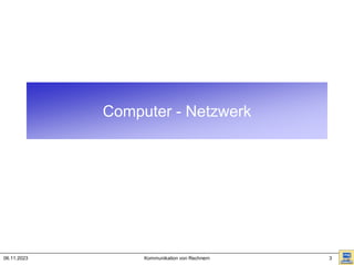06.11.2023 Kommunikation von Rechnern 3
Computer - Netzwerk
 