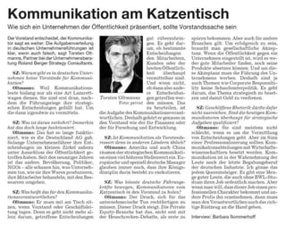 Kommunikation am Katzentisch