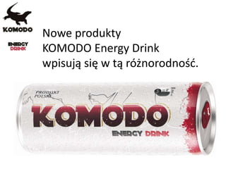 Nowe produkty
KOMODO Energy Drink
wpisują się w tą różnorodność.
 