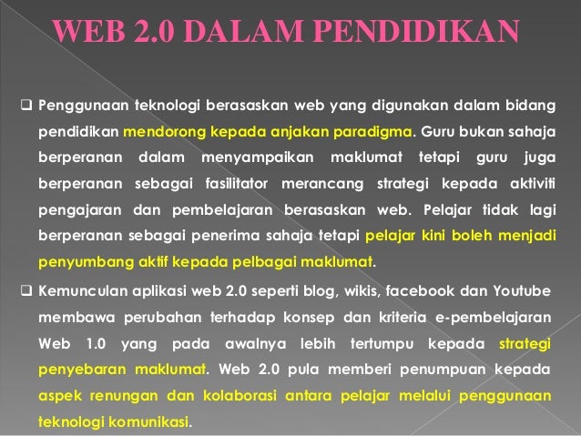 Web 2.0 Dalam Pendidikan