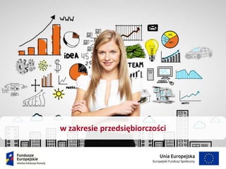 w zakresie przedsiębiorczości
 