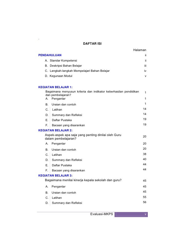 Kompetensi Evaluasi