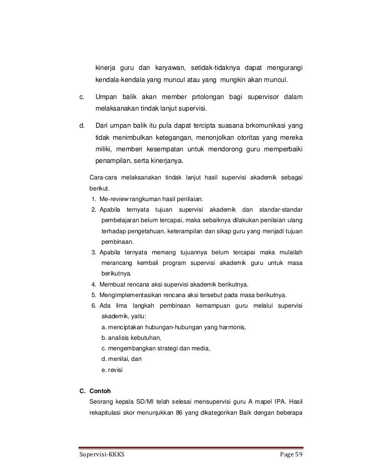 Kompetensi Supervisi Kepala Sekolah