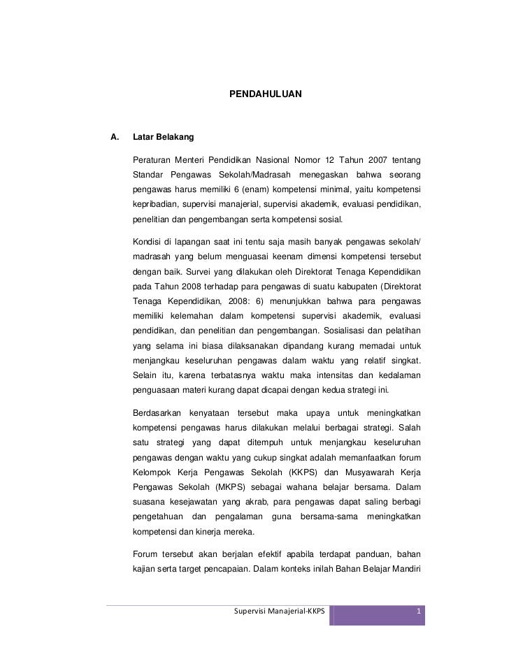 Kompetensi Supervisi Manajerial Pengawas Sekolah