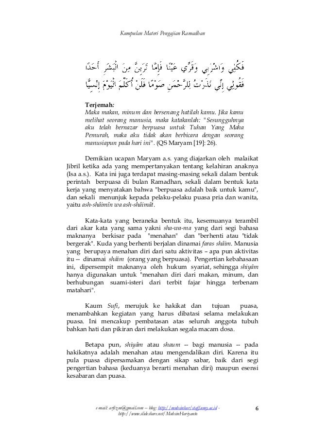 Kompilasi Materi Ceramah Ramadhan 1432 H