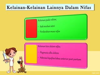 Kelainan-Kelainan Lainnya Dalam Nifas
Kelainan-Kelainan Lainnya Dalam Nifas

 