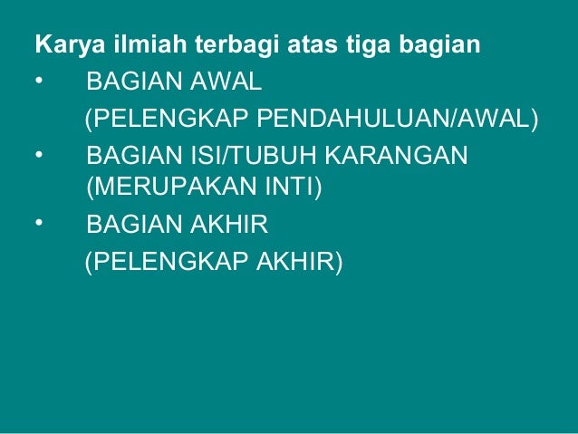 Komponen Karya Tulis Ilmiah