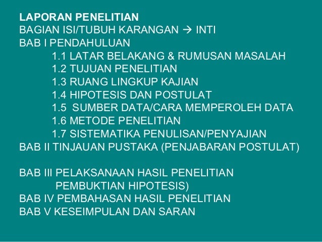 Komponen karya tulis ilmiah