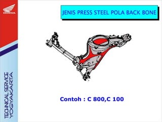 Contoh : C 800,C 100
JENIS PRESS STEEL POLA BACK BONE
 