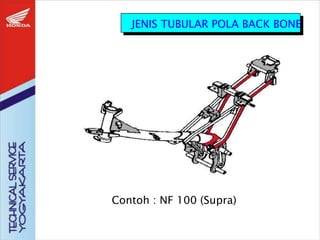 JENIS TUBULAR POLA BACK BONE
Contoh : NF 100 (Supra)
 
