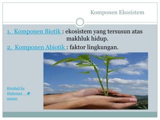 Komponen biotik dan abiotik yang membantu proses penyerbukan tumbuhan adalah …..