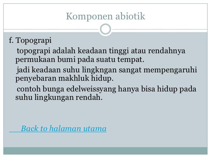 Komponen dan macam ekosistem