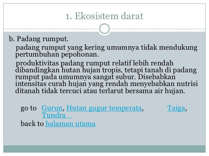 Komponen dan macam ekosistem