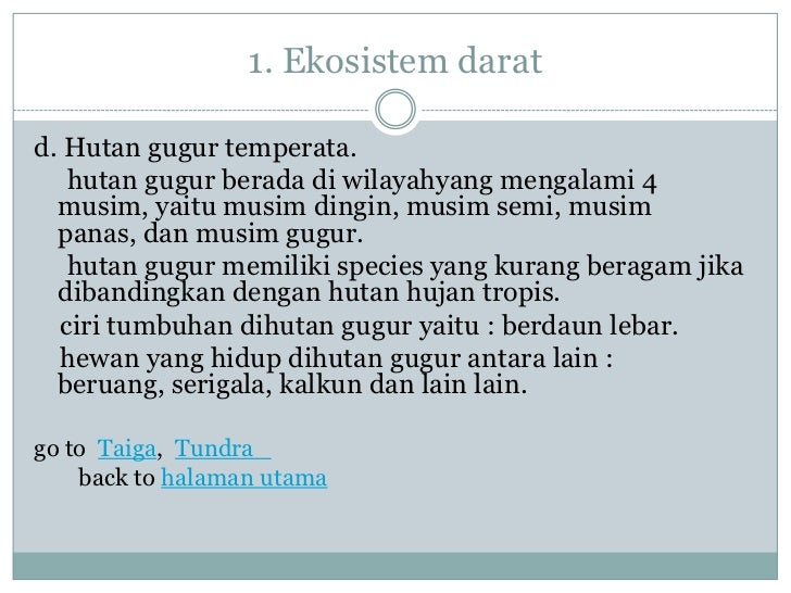 Komponen dan macam ekosistem