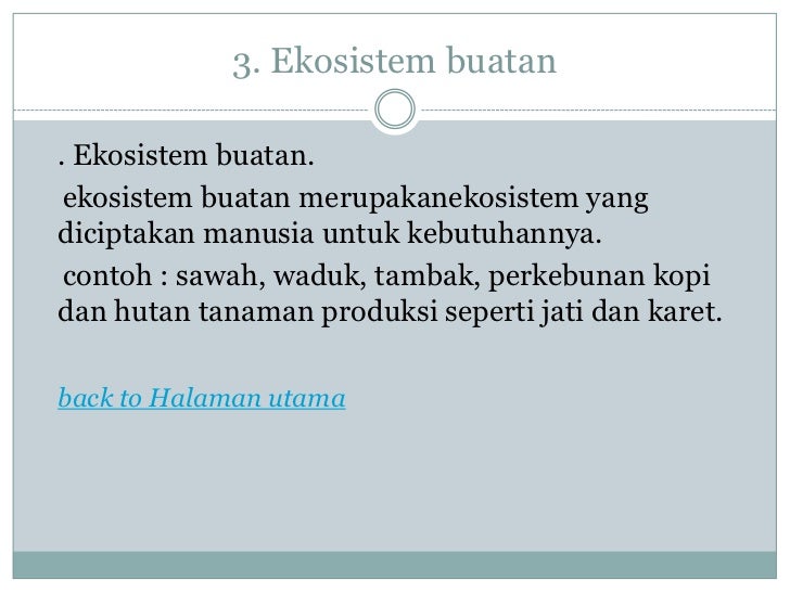 Komponen dan macam ekosistem