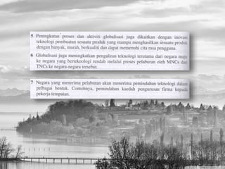 Komponen globalisasi ekonomi