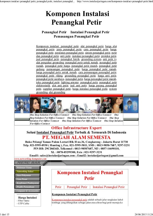 Komponen Instalasi Penangkal Petir Penangkal Petir Instalasi Penang