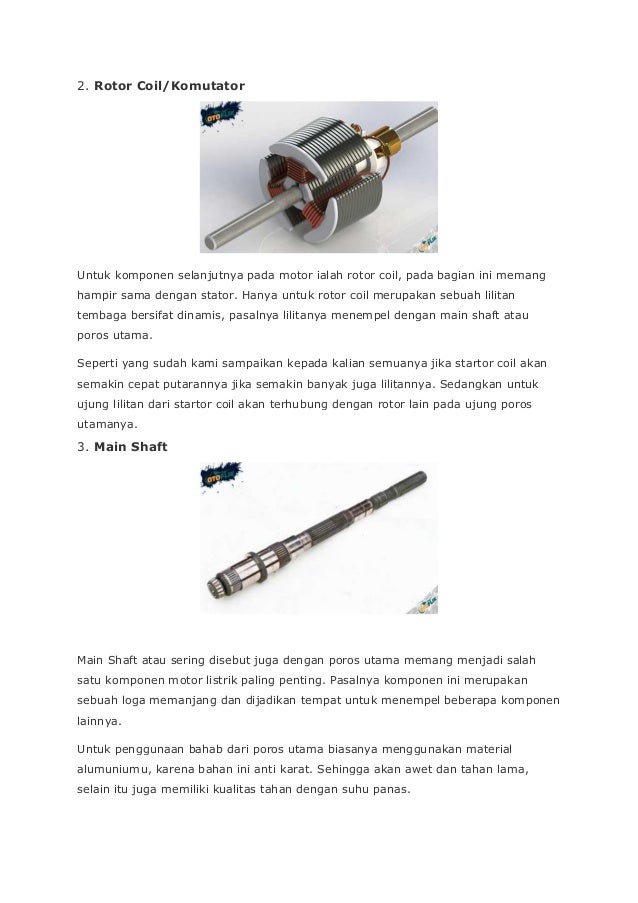Komponen motor listrik | PDF