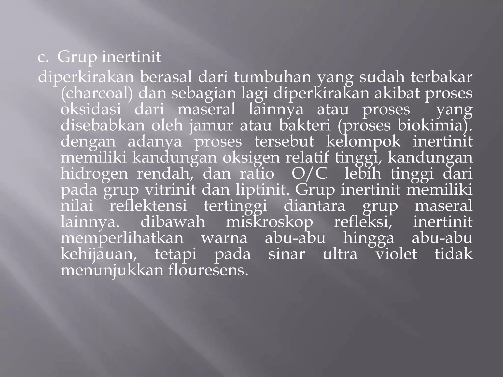 Komponen pembentuk batubara | PPTX