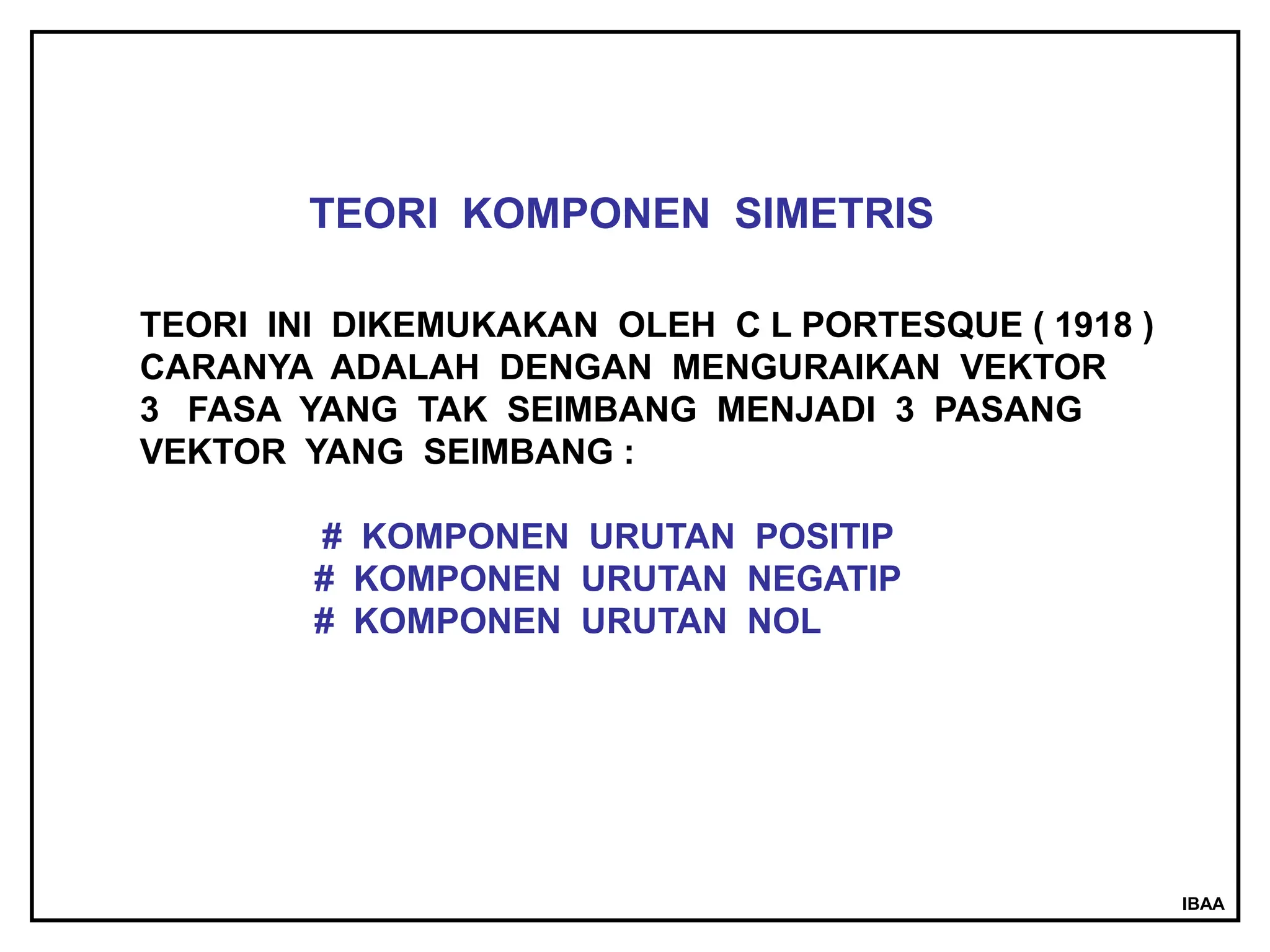 Komponen Simetris- analisa sistem tenaga | PPT