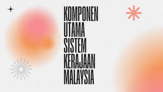 KOMPONEN
UTAMA
SISTEM
KERAJAAN
MALAYSIA
 