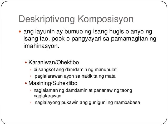 Mga Halimbawa Ng Komposisyon Komposisyon