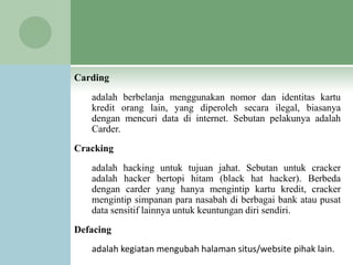 Komputer dan kejahatan (CYBER CRIME) | PPTX
