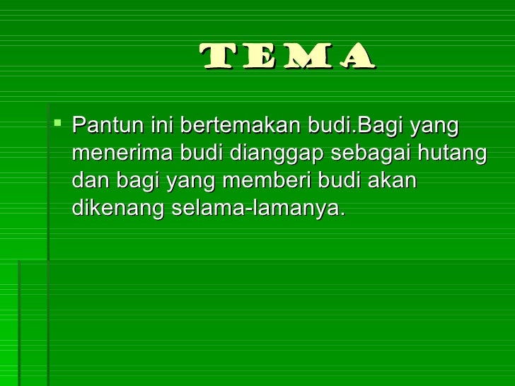 PANTUN BUDI