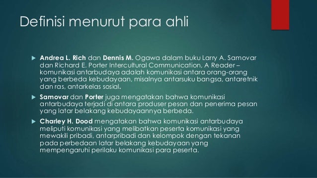 Komunikasi Antarbudaya Dan Komunikasi Organisasi