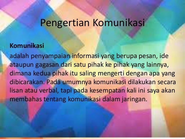  Komunikasi Dalam Jaringan