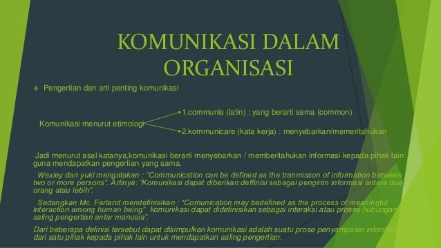 Komunikasi Dalam Organisasi
