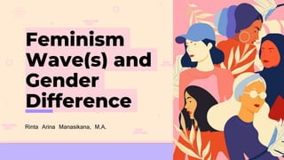Feminism
Wave(s) and
Gender
Difference
Rinta Arina Manasikana, M.A.
 
