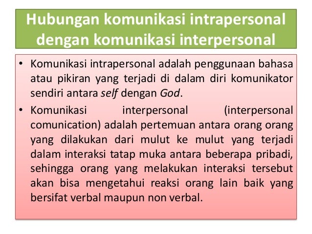Komunikasi inter personal ppt Komunikasi inter personal ppt