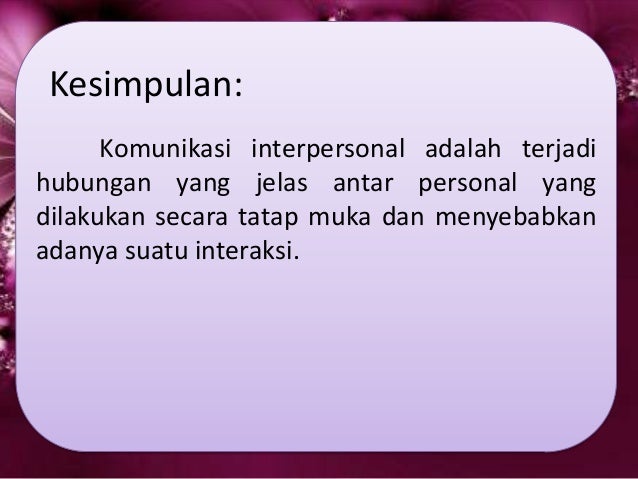 Komunikasi Interpersonal