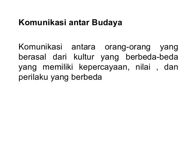 Komunikasi lintas budaya