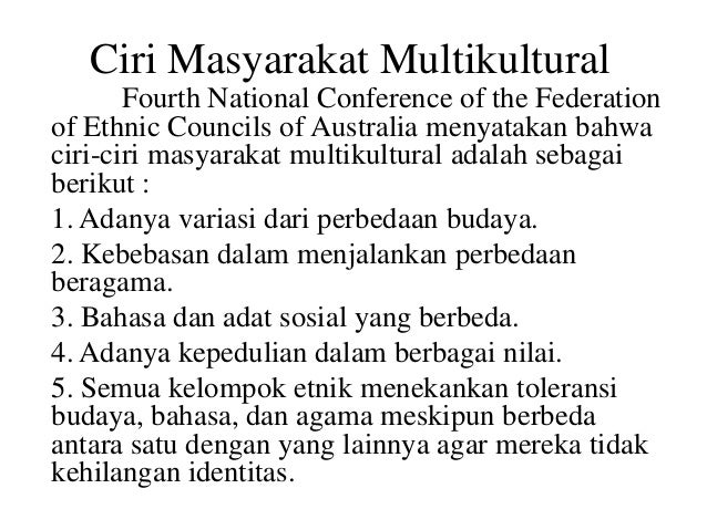 Komunikasi masyarakat multikultural