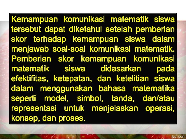 Model Komunikasi Data Komunikasi Matematika