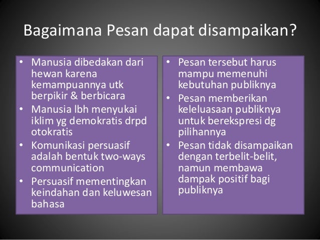 Komunikasi persuasif roro