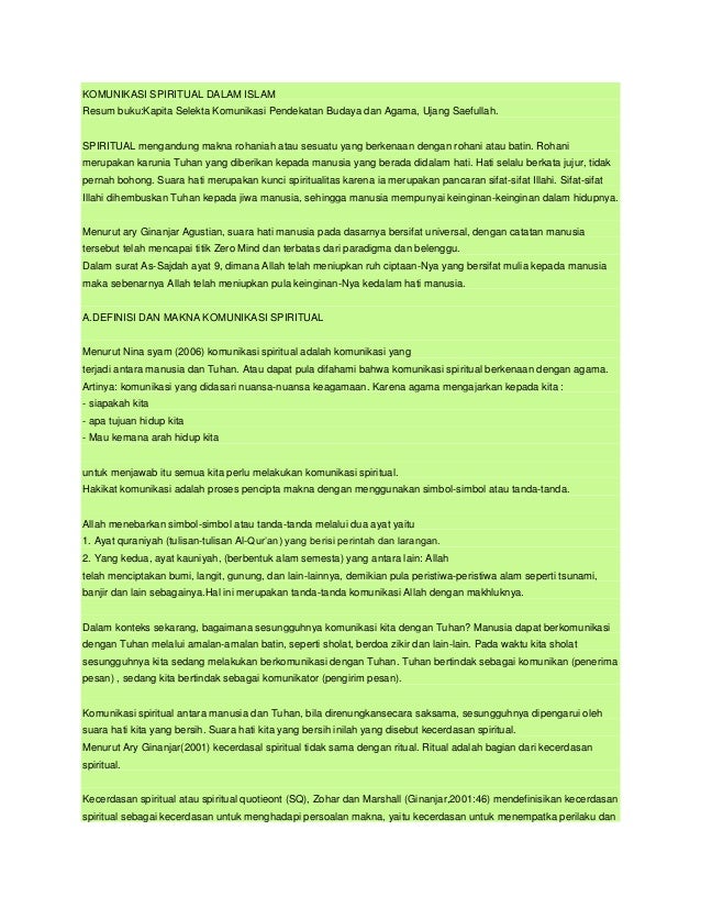 Komunikasi Spiritual Dalam Islam