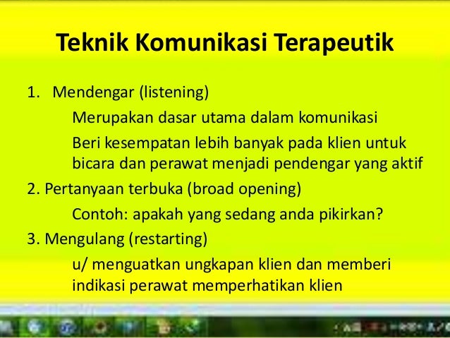 Komunikasi Terapeutik