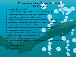komunikasi terapeutik | PPT