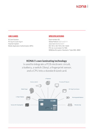 Kona Biometric Card