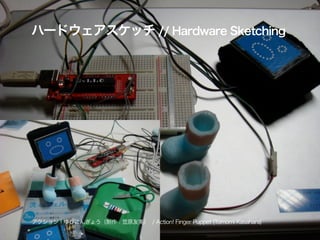 konashi-make-a-thon 2: Challenge to Maker Faire Tokyo 2013

IAMASにおける研究プロジェクト // Research Projects at IAMAS

ハードウェアスケッチ // Hardware Sketching

アクション！ゆびにんぎょう（制作：笠原友美） / Action! Finger Puppet (Tomomi Kasahara)

 
