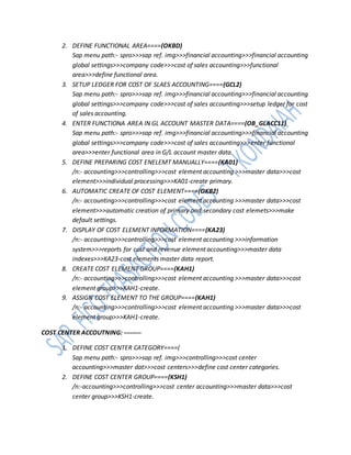 SAP FICO T CODES T KONDAIAH | DOCX